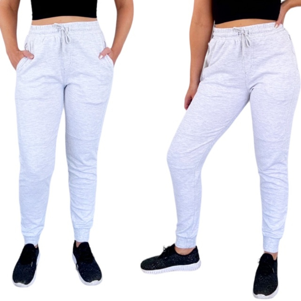 Hollywood The Jean People light gray zip pocket jogger sweatpants size small